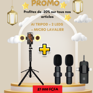 AI TRIPOD + 2 LEDS  + MICRO LAVALIER